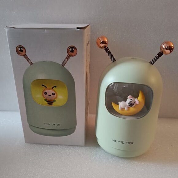 Humidifier Mini Ultrasonic Essential Oil Diffuser * Ours Lunair * Green Colour - Picture 3 of 7